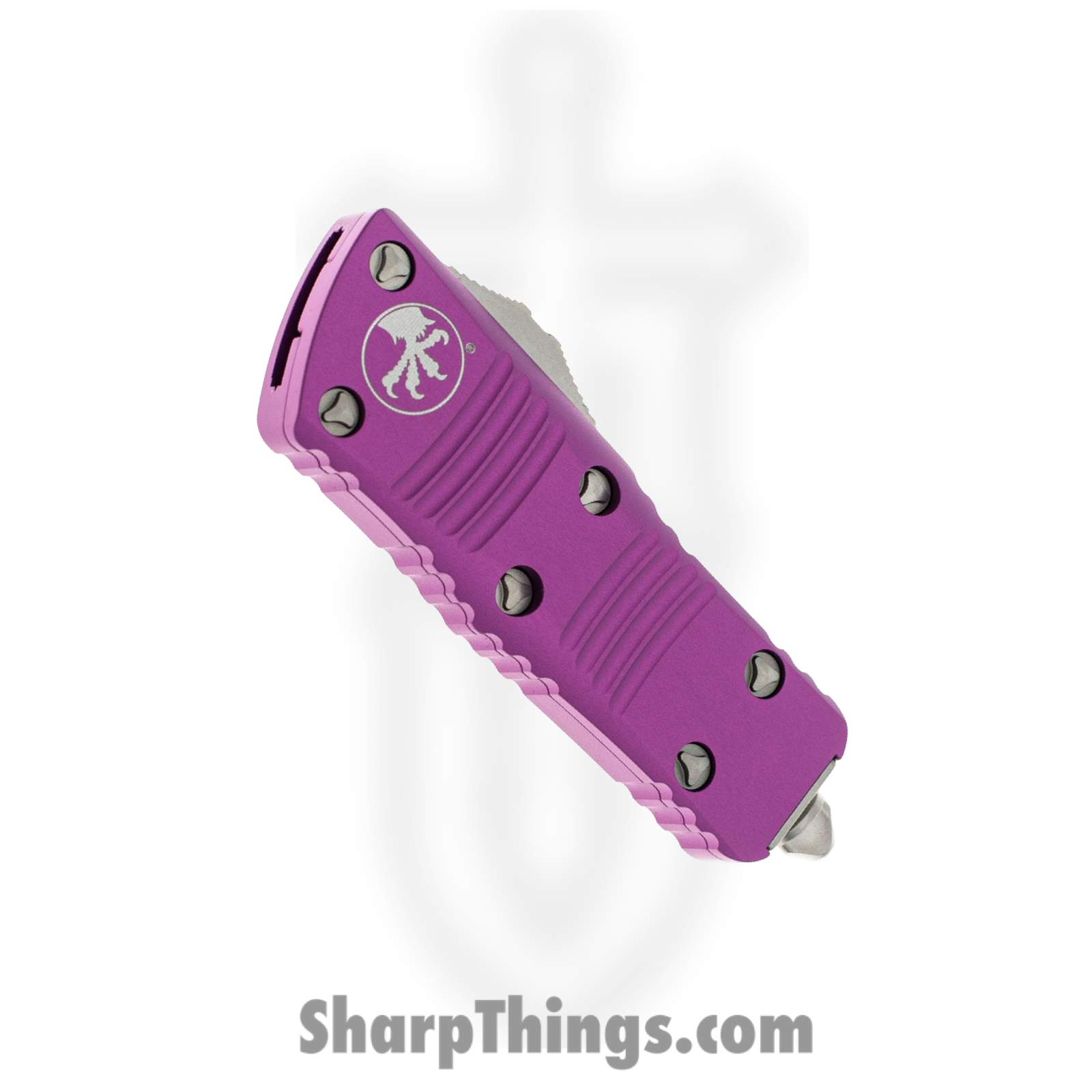 Microtech - 238-10VI - Troodon Mini - OTF Auto - M390 Stonewash Dagger - 6061-T6 Aluminum - Violet - Image 3