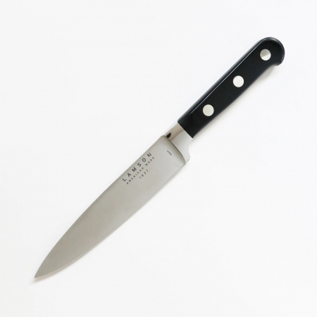 Lamson – 39235 – 6″ Premier Forged Utility Knife – 4116 Polished  – G10 – Midnight Black
