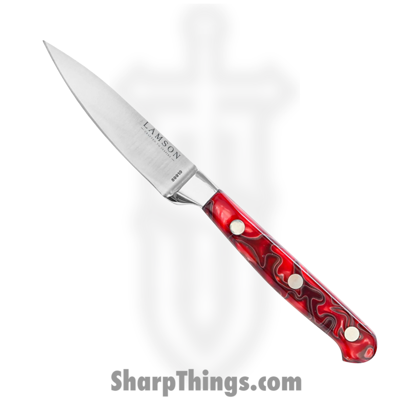 Lamson - 59910 - 3.5″ Premier Forged Paring Knife - 4116 Polished Spear Point - Acrylic - Fire