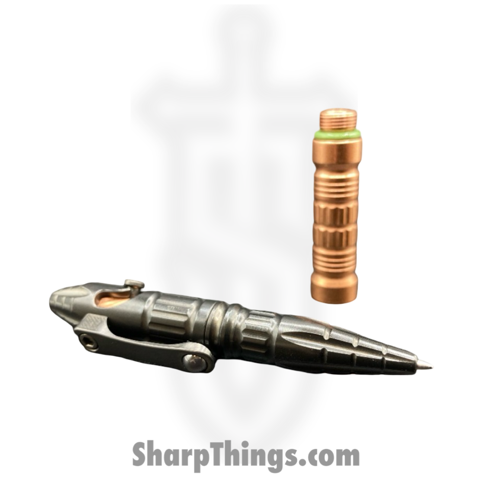 Heretic Knives - H038-DLC/Cu - Thoth Moduler Pen - Titanium with Copper Barrel Extension - Black/Copper - Image 3