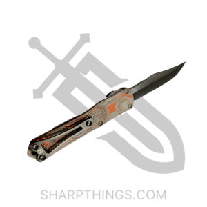 Heretic Knives – H022B-6A-ORCF – Manticore S – Automatic OTF – DLC Bowie – Elmax – Orange Fat CF
