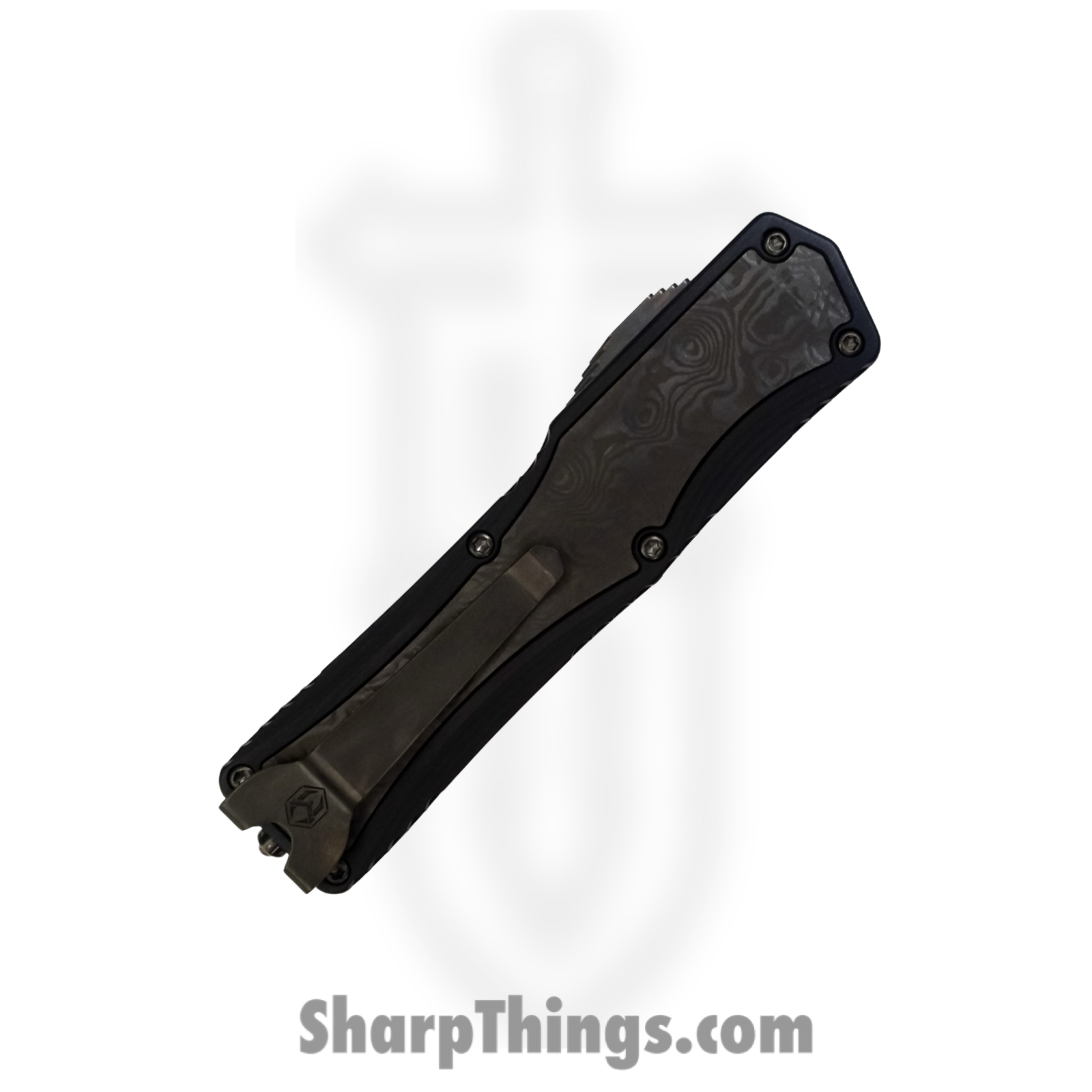 Heretic Knives - BS2022Col3 - Custom Colossus Fat Carbon - Automatic OTF - HG Baker Forge Dama Recurve - Black Dunes FC - Image 5