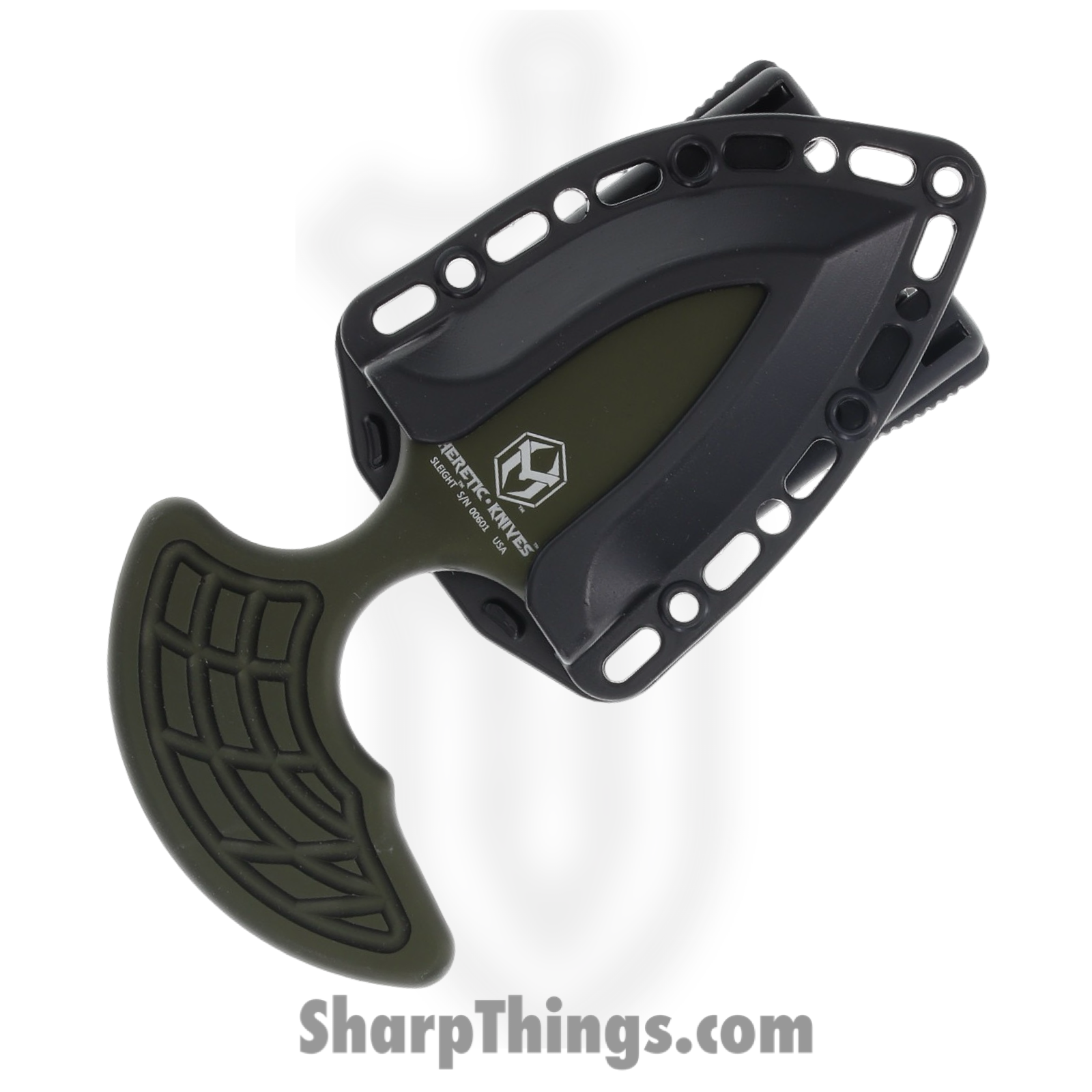 Heretic Knives - H050-6A-GRN - Sleight Modular Push Dagger - Fixed Blade Knife - CPM 20CV Coated - 6061-T6 Aluminum - Green - Image 3