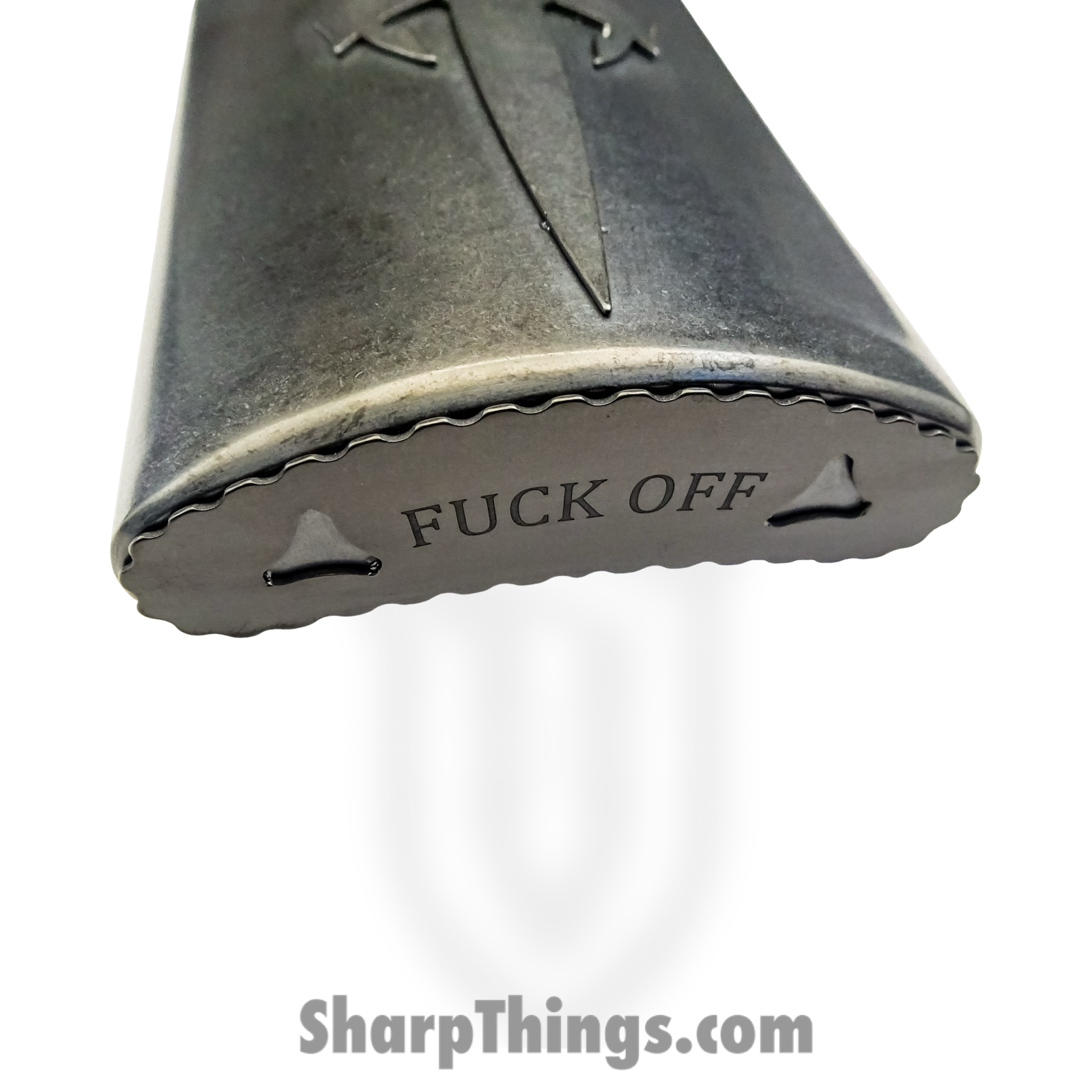 Microtech - MFC-Flask-DLC - Marfione Custom Blood & Iron Tactical Short Flask - Spike Cap w/Tritium - DLC Stonewash - Image 2