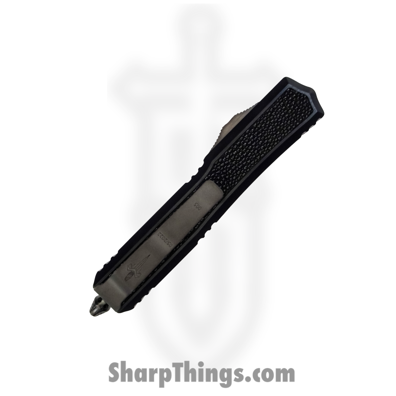 Marfione Custom Knives - MFC-MAK2 - Marfione Custom Makora II - OTF Auto - MFC-MAK2 Marfione Custom Makora II OTF Auto - Aluminum/Leather - Black - Image 4