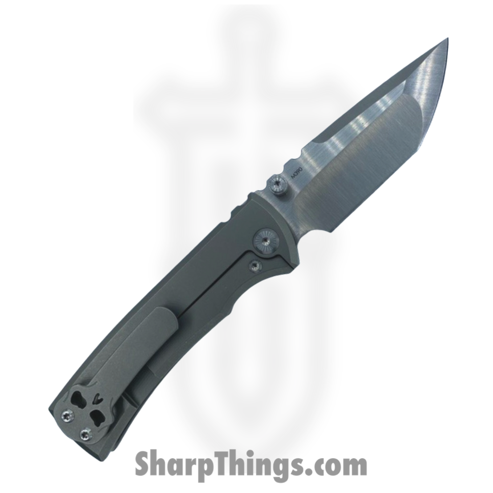 Chaves Blades - UltraTStTi - Redencion Street - Folding Knife - M390 Satin Tanto - Titanium - Natural - Image 2