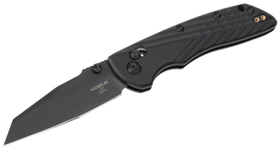 Hogue Knives - 24366 - Deka - Folding Knife - Magnacut Coated Modified Wharncliffe - Polymer - Black - Image 5
