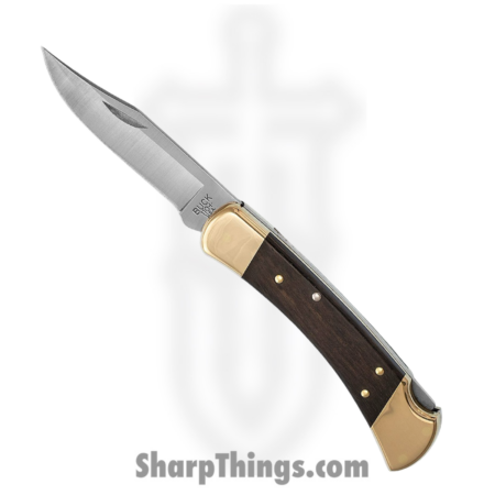 Buck – BU110BRSCB – Model 110 Hunter – Folding Knife – 420HC Satin Clip Point – Wood – Brown