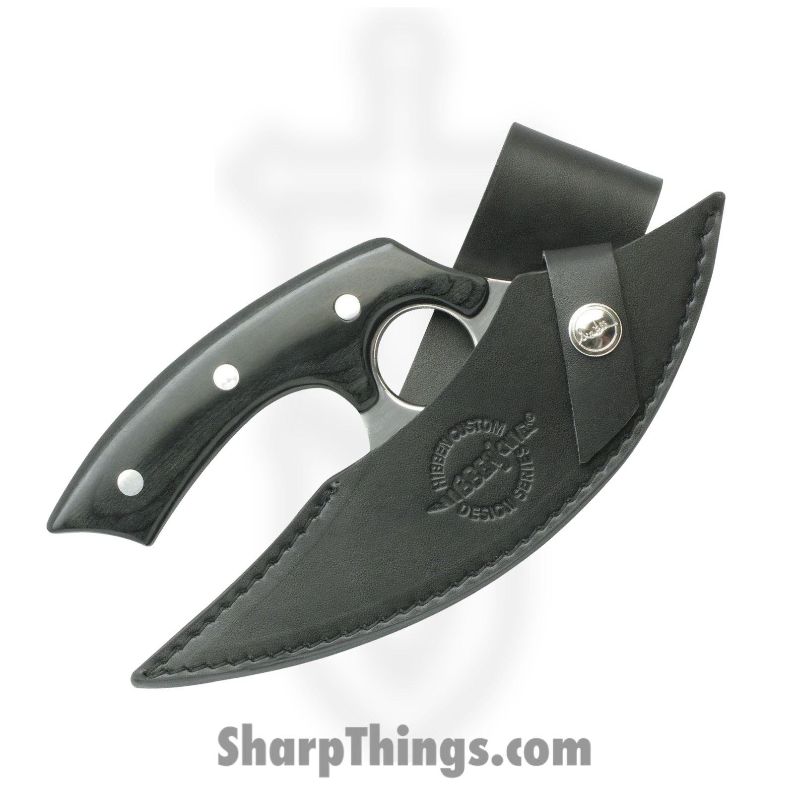 Gil Hibben - GH5074 - Legacy Ulu - Fixed Blade Knife - 5Cr15MoV Polished Ulu - Pakkawood - Black - Image 2