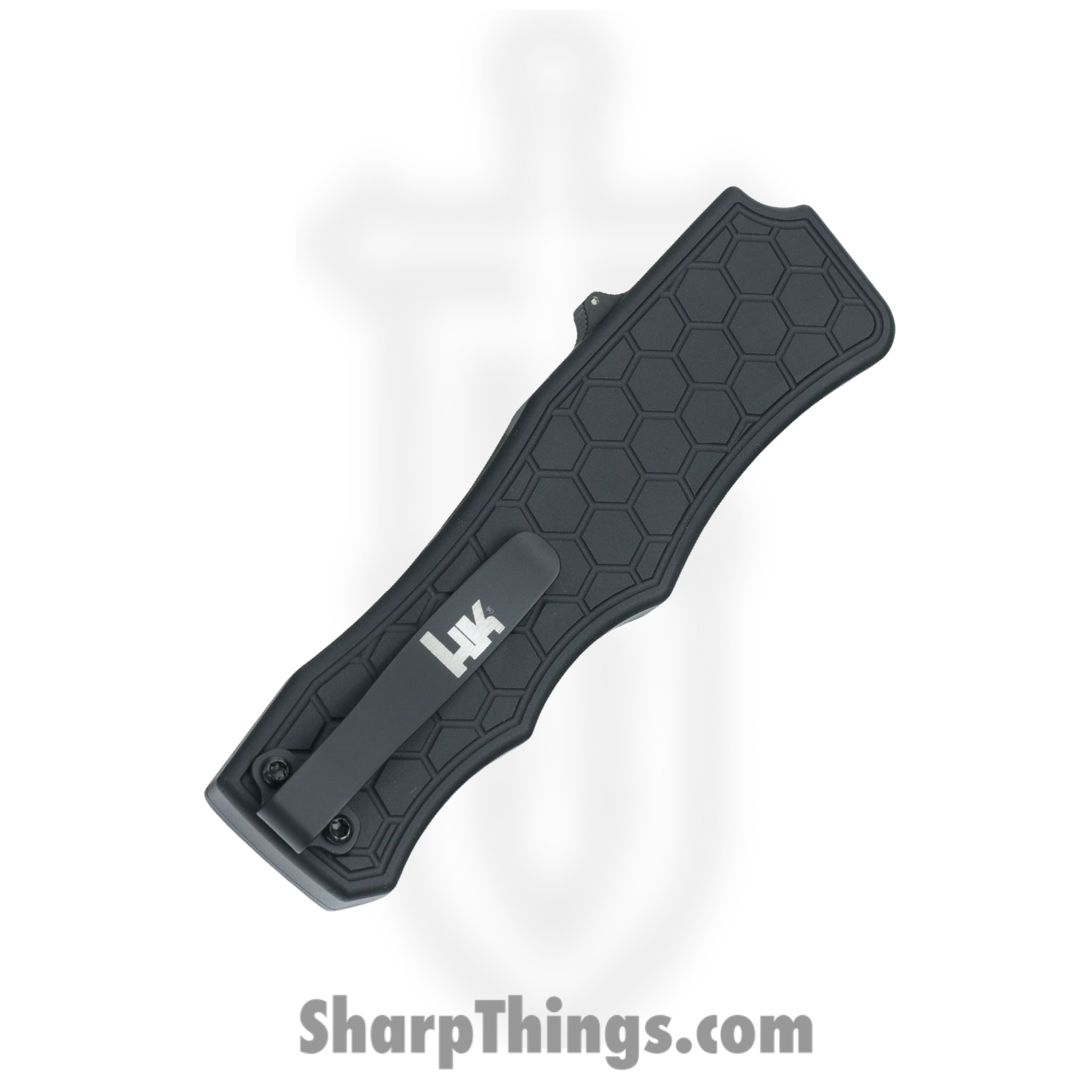 Hogue Knives - HG34047 - Exploit - OTF Auto - CPM S30V Coated Tanto - 6061-T6 Aluminum/Honeycomb Texture - Black - Image 3