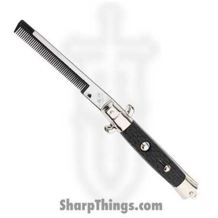 VOC – OC1 – Switchblade Comb – Composition Handles with Chrome Bolsters – Black