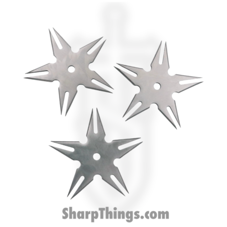 VOC – TS-9108-SL – 3 Piece Throwing Star Set with Case – Silver