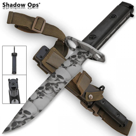 Shadow Ops – YF-02-SL – Heavy Duty Bayonet – Undead Skull – Grey