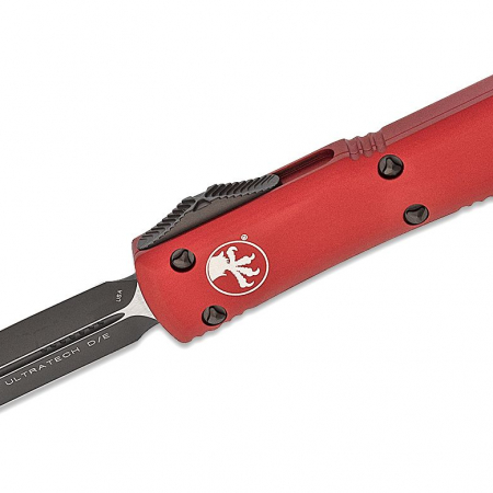 Microtech – 122-1RD – Ultratech OTF D/E Automatic Dagger – 6061-T6 Aluminum – Red and Black