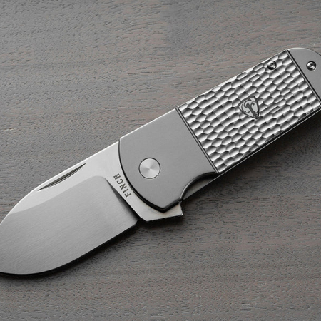 Finch Knife – BT800 – Buffalo Tooth – 154CM – Jigged Titanium