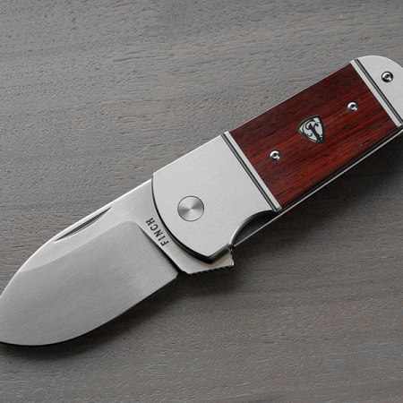 Finch Knife – BT201 – Buffalo Tooth – 154CM – Titanium – Cocobolo