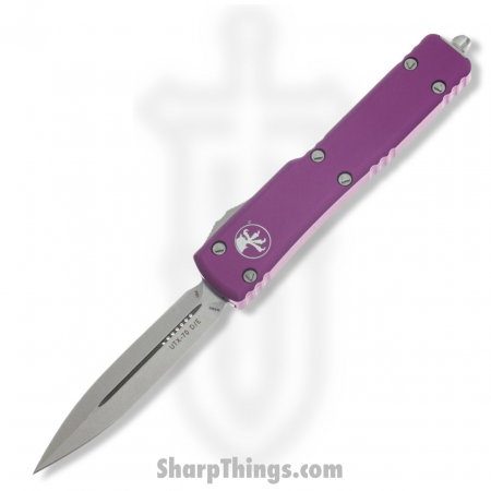 Microtech – 147-10VI – UTX-70 D/E Stonewash Knife – Aluminum – Violet