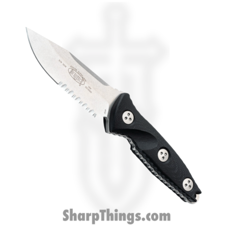 Microtech – 113M-11 – Socom Alpha Mini – Fixed Blade Knife – Elmax, M390, 204P Stonewash Clip Point – G10 – Black