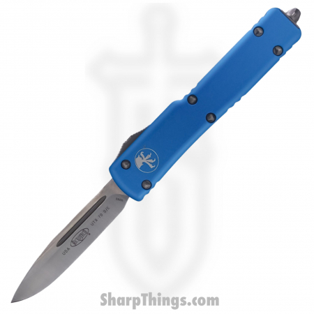 Microtech – 148-4TQ – UTX-70 Automatic OTF Satin Drop Point Knife – Turquoise