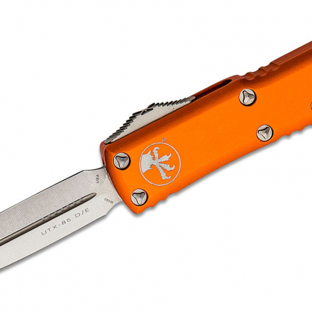 Microtech – 232-10OR – UTX-85 Automatic OTF D/E Stonewash Knife – Orange