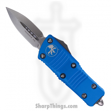 Microtech – 238-10TQ – Troodon Mini Automatic OTF D/E Knife – Stonewash – Torquoise