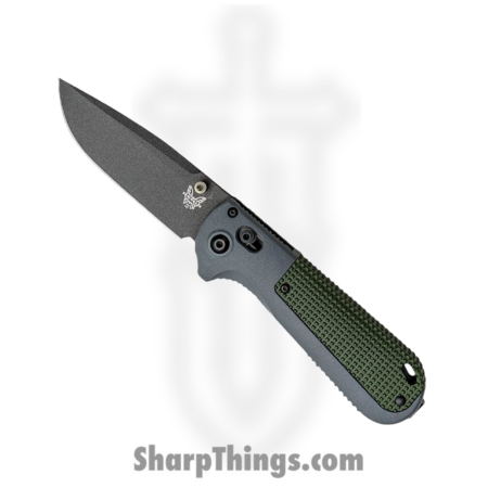 Benchmade – 430BK – Redoubt – Folding Knife – D2 Coated Drop Point – Grivory – Gray Green
