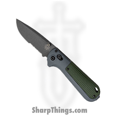 Benchmade – 430SBK – Redoubt – Folding Knife – D2 Coated Drop Point P/S – Grivory – Gray Green