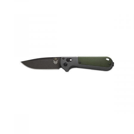 Benchmade – 430BK – Redoubt – Folding Knife – D2 Coated Drop Point – Grivory – Gray Green