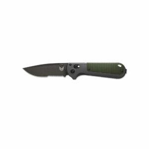 Benchmade – 430SBK – Redoubt – CPM D2- Partial Serrated – Grivory – Overlander Grey w/ Forrest Green Grip