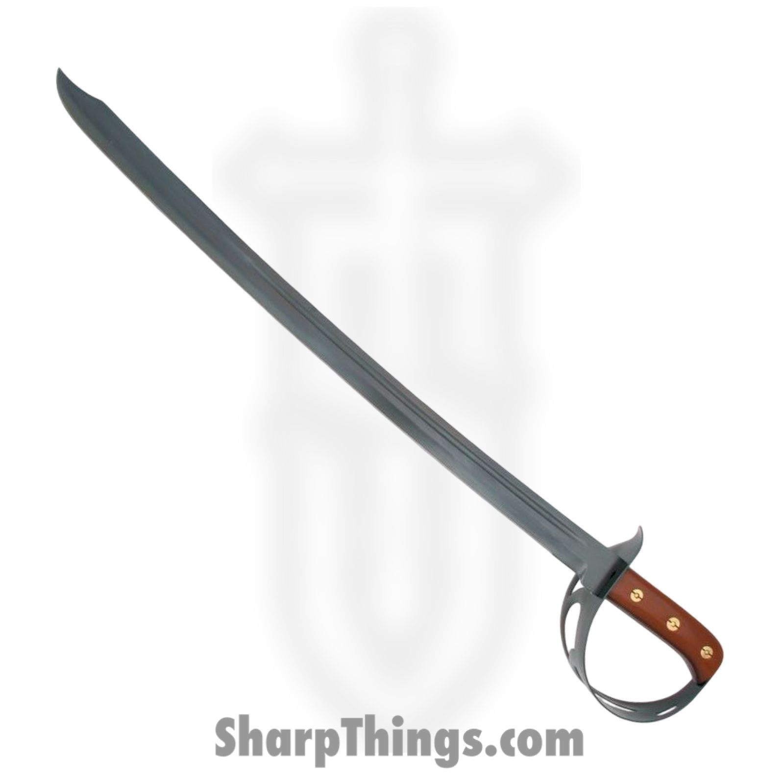 Cold Steel - CS88CS - 1917 Cutlass - Fixed Blade Knife - 1055 HC Blued Sword - Wood - Brown Black