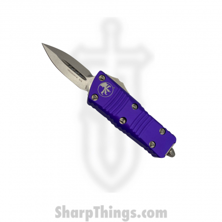 Microtech – 238-10PU – Mini Troodon D/E OTF Stonewash Knife – Purple