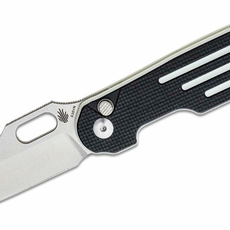 Kizer Cutlery – KI4562A2 – Cormorant – Folding Knife – CPM S35VN Satin Clip Point – G10 – Black White