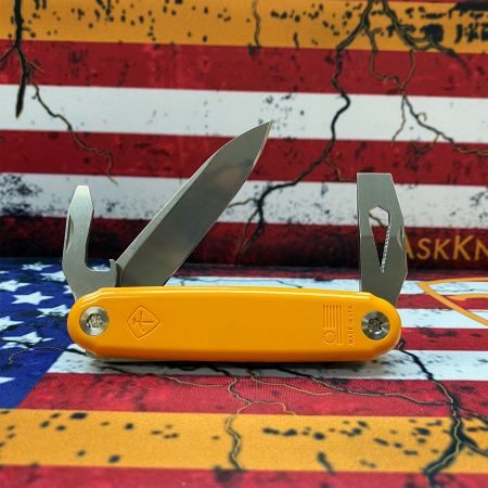 ASK Knives – ASK-001 – American Service Knife – The Jefferson Knife – Grabber Orange