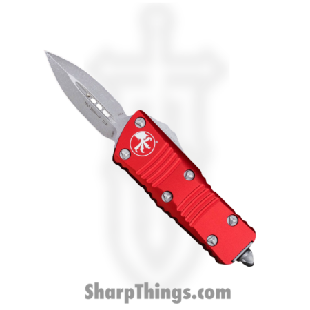 Microtech – 238-10APRD – Troodon Mini – OTF Auto – Elmax, M390, 204P Apocalyptic Dagger – 6061-T6 Aluminum – Red