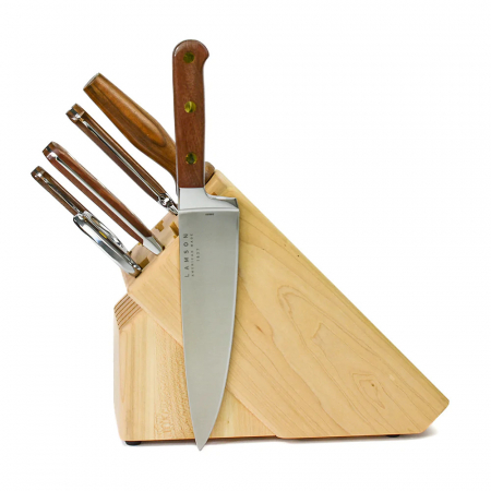 Lamson – 39883 – 7 Piece Premier Forged Knife Light Maple Block Set – Walnut