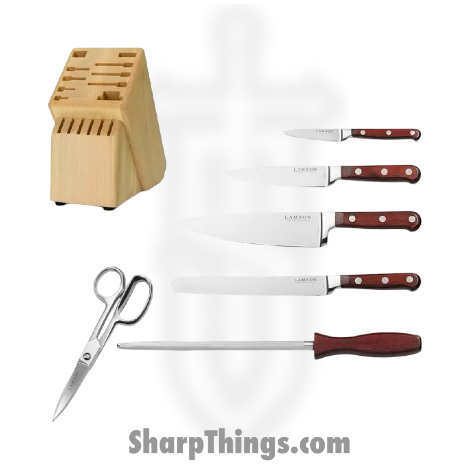 Lamson - 79984 - 10 Piece Premiere Forged Knife Light Maple Block Set - Sierra