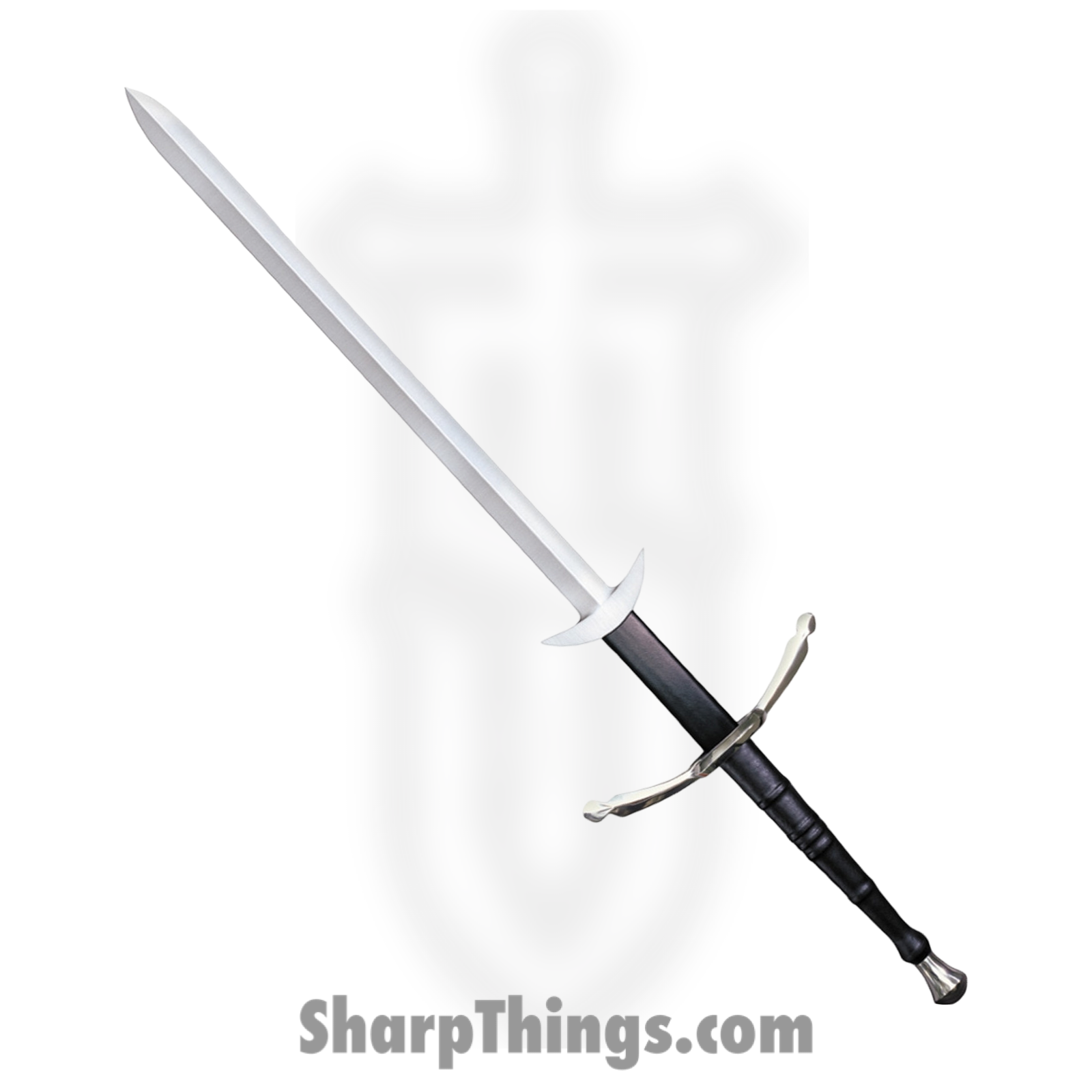Cold Steel - CS88WGS - Two Handed Great Sword - Fixed Blade Knife - 1060 HC Satin - Leather Wrapped - Black