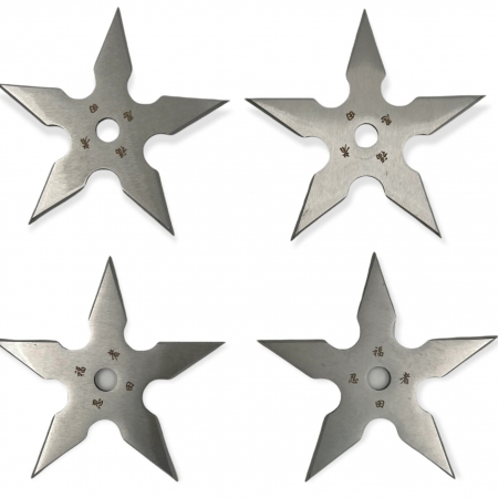 Misc – TS-9111-SL-4 – 4 inch 5 Point Throwing Star Ninja Shuriken – Silver
