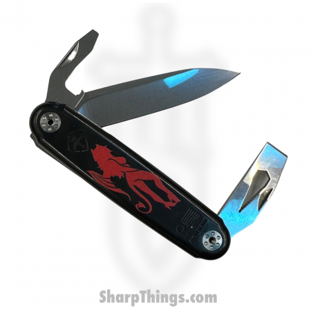 ASK Knives – ASKJEFFSDEV – Jefferson – Folding Knife – Stainless Satin Drop Point – Plastic – Black Red