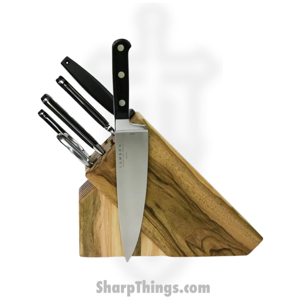 Lamson – 39289 – 7 Piece Premier Forged Knife Natural Walnut Block Set – Midnight