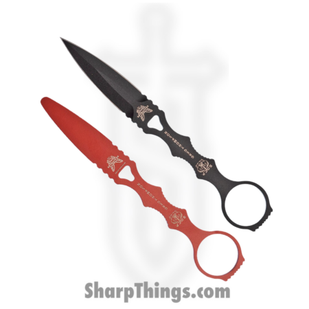 Benchmade – 176BK-COMBO – SOCP Dagger and Trainer Combo – Fixed Blade Knife – 440C SS Coated Dagger – Skeletonized – Black Red