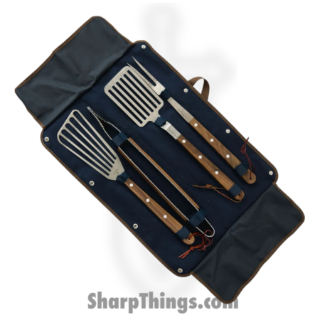 Lamson – 33574 – Premier 20 in Walnut 4-Piece Deluxe Barbecue Set