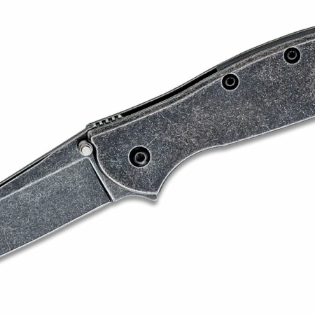 Kershaw – 1660RBW – Leek – Folding Knife – 14C28N BlackWash™ Reverse Tanto – 410 Stainless Steel – BlackWash™