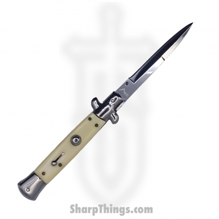 Steel River Knives – SBBOL9SI – Arrivato 9in Stiletto – Bolster Release Auto – 440 Bayonet – Ivory