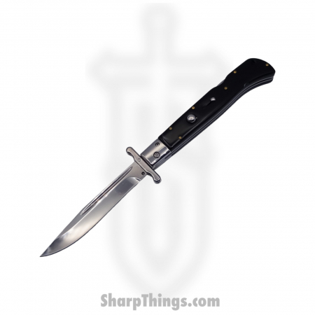 Steel River Knives – SBSG11CSH – Magnum 11in Stiletto – Swinguard Lockback Auto – 440 Clip Point – Black Horn
