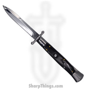 Spartan – SBSG10BYSH – Liscio 10in Stiletto – Swinguard Lockback Auto – 440 Bayonet – Black