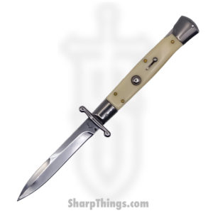 Spartan – SBSG10BYSI – Liscio 10in Stiletto – Swinguard Lockback Auto – 440 Bayonet – Ivory