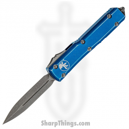 Microtech – 122-10DBL – Ultratech Automatic OTF Apocalyptic D/E Knife – Distressed Blue