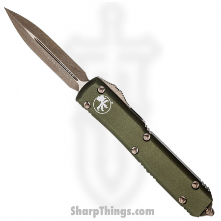 Microtech – 122-13APOD – Ultratech Automatic OTF Apocalyptic D/E Knife – Bronze and OD Green