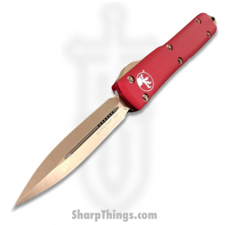 Microtech – 122-13RD – Ultratech Automatic OTF Contour D/E Knife – Bronze and Red